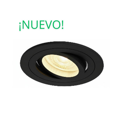 FOCO PORTA DICROICO "SPLIT VOLCANITA" GU10 DIRIGIBLE FRONTAL 25°GIRO