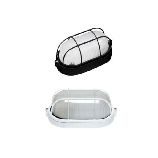 PLAFÓN TORTUGA ALUMINIO E27 OVAL CON REJILLA / LISA / VISERA